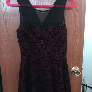 Wine red dress